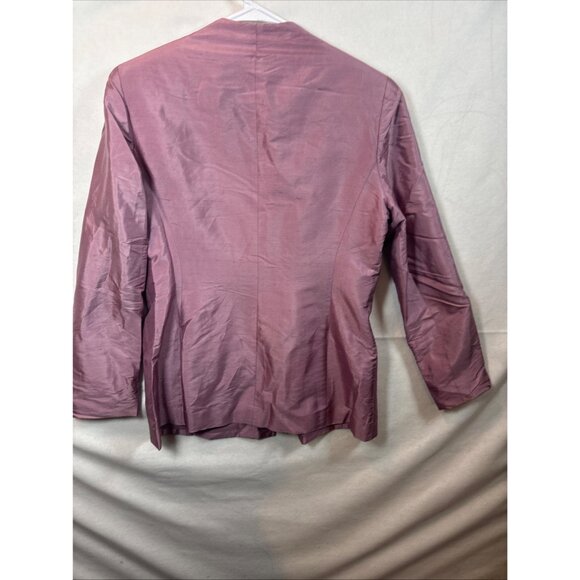 Vintage Rona Rowan Pink Silk Dress & Jacket Size 10 - Picture 16 of 16